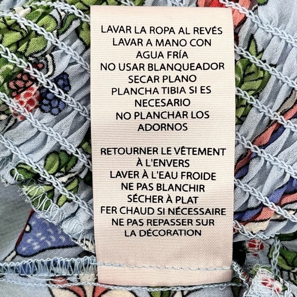 NWT Nanette Lepore Blue Paradise Dreaming Sheer Blouse Top Size Medium - Picture 13 of 13